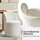 preview thumbnail 8 of 19, HULALA HOME Amalia Modern 21.5"W Ergonomic 360° Swivel Dining Chair with Curved Backrest Set of 4