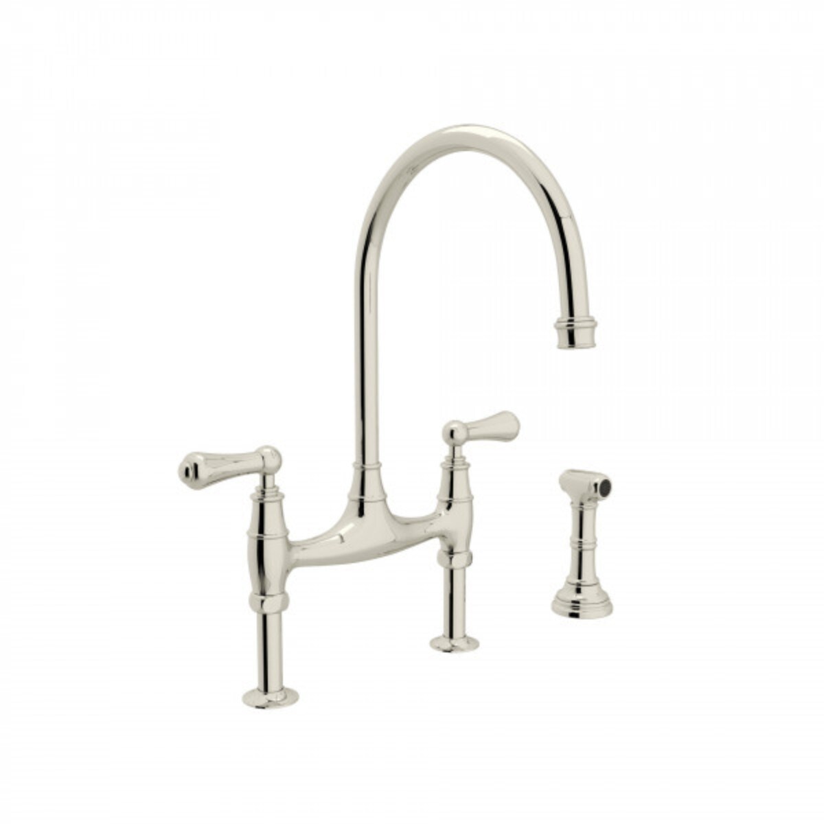 Rohl Perrin  Rowe Georgian Era Bridge Kitchen Faucet with Side Spray Bed  Bath  Beyond 24080285