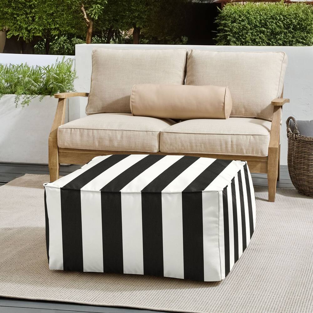 Sorra Home Sunbrella Outdoor Corded Bean Pouf