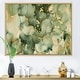 preview thumbnail 2 of 10, Designart "Green Luxury Abstract Fluid Art I" Modern Framed Canvas Wall Art Print
