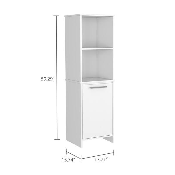Eiffel Kitchen Pantry with 2 External Shelves, Single Door and