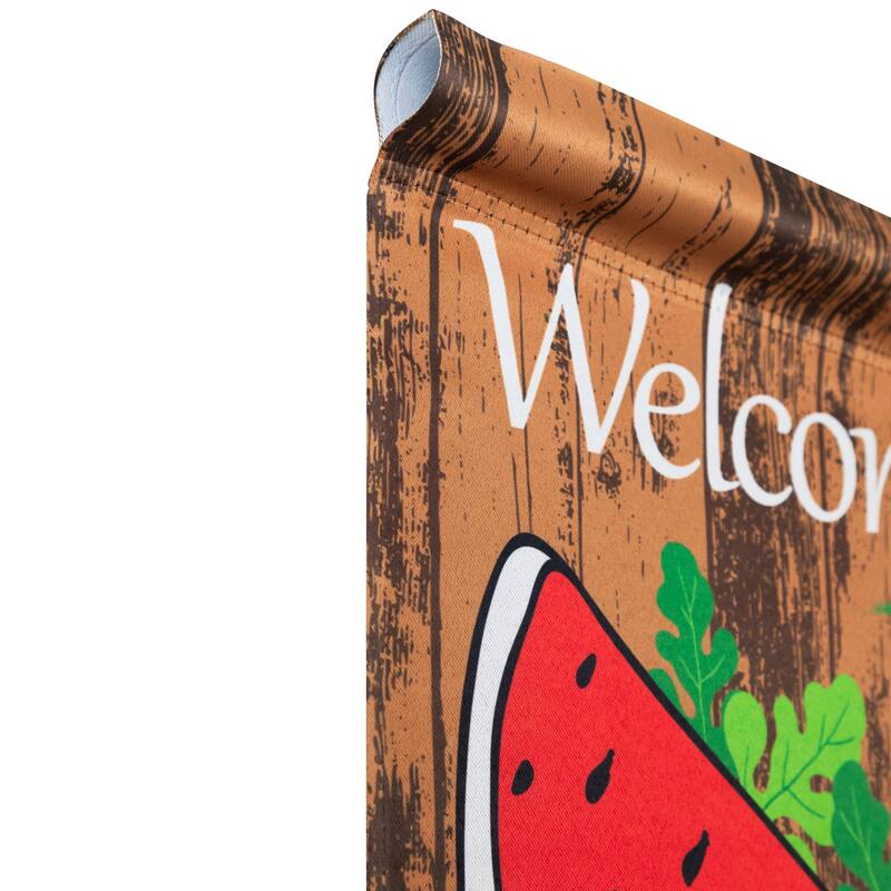 Welcome Watermelon Slice Spring Outdoor Garden Flag 12.5" x 18"