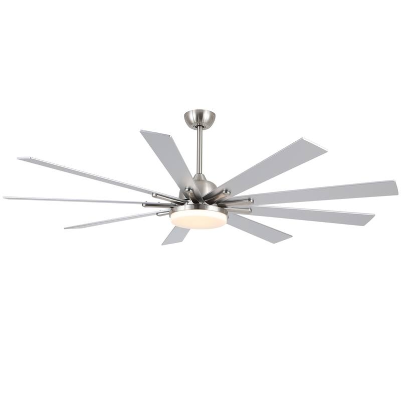 Smart Ceiling Fan with Remote Control - Brushed Nickel