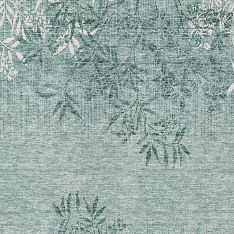 HomeRoots Floral Transitional Rectangle Outdoor Rug