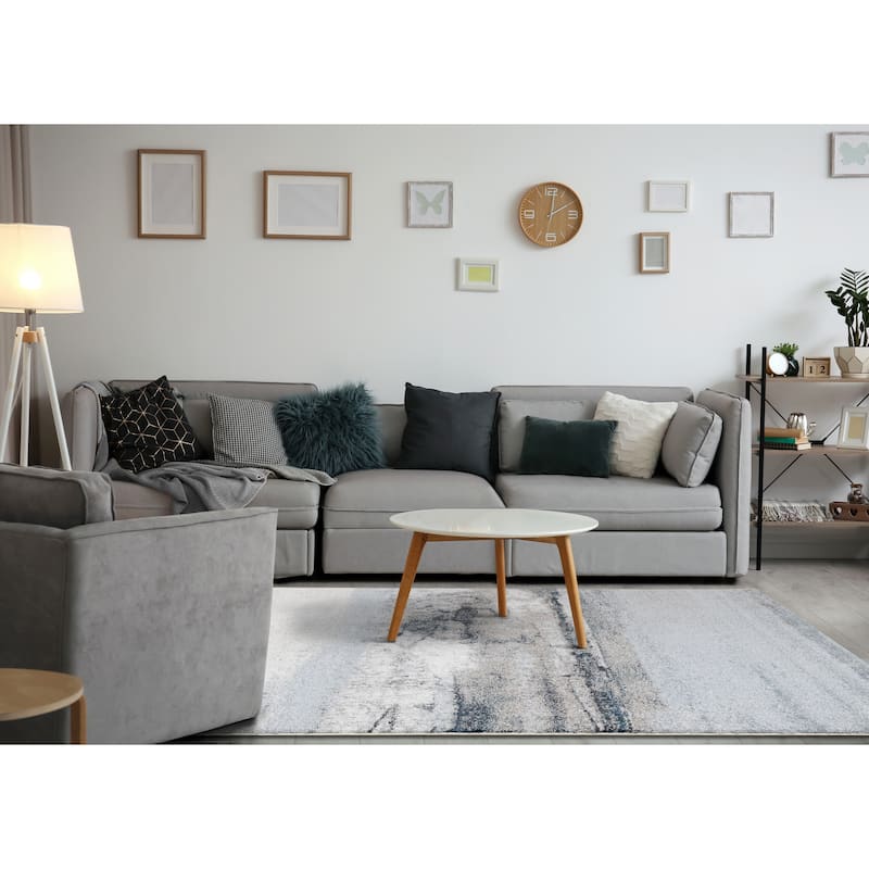 Soft Collection - Blue/Cream Misty River Rug