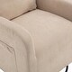 preview thumbnail 9 of 11, Jiada Upholstered Swivel Glider.Rocking Chair For Nursery In Beige.Modern Style One Left Bag - 27.95 x 26.77 x 39.37