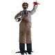 preview thumbnail 13 of 11, Haunted Hill Farm 5.6-Ft. Animatronic Zombie Carver with Movement, Sound, and Light-Up Eyes for Scary Halloween Decoration