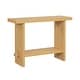 preview thumbnail 14 of 33, Nathan James Virgo Farmhouse 2-Tier Console Table in Wire-Brushed Wood Finish