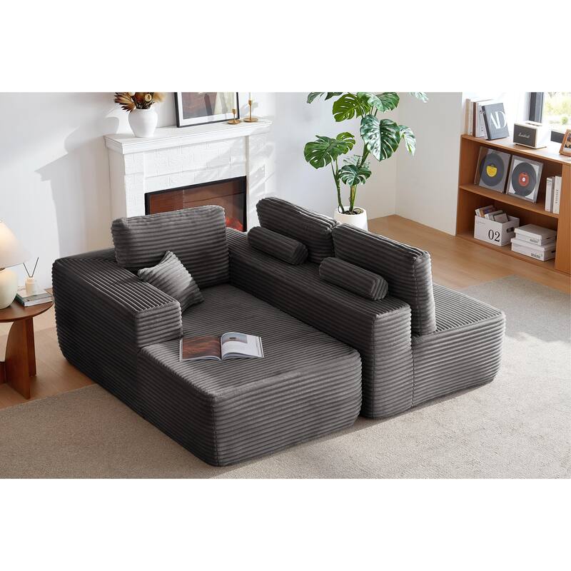 105" Cloud Sectional Couch with L-Shape Chaise,Modern Modular Sofa with Deep Seat, Upholstered Couches