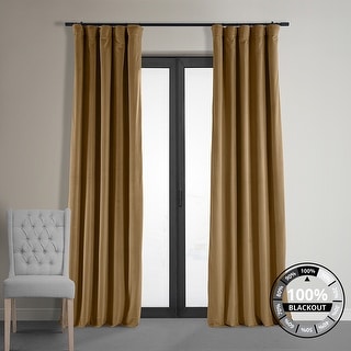 Exclusive Fabrics Velvet Blackout Curtain Panel