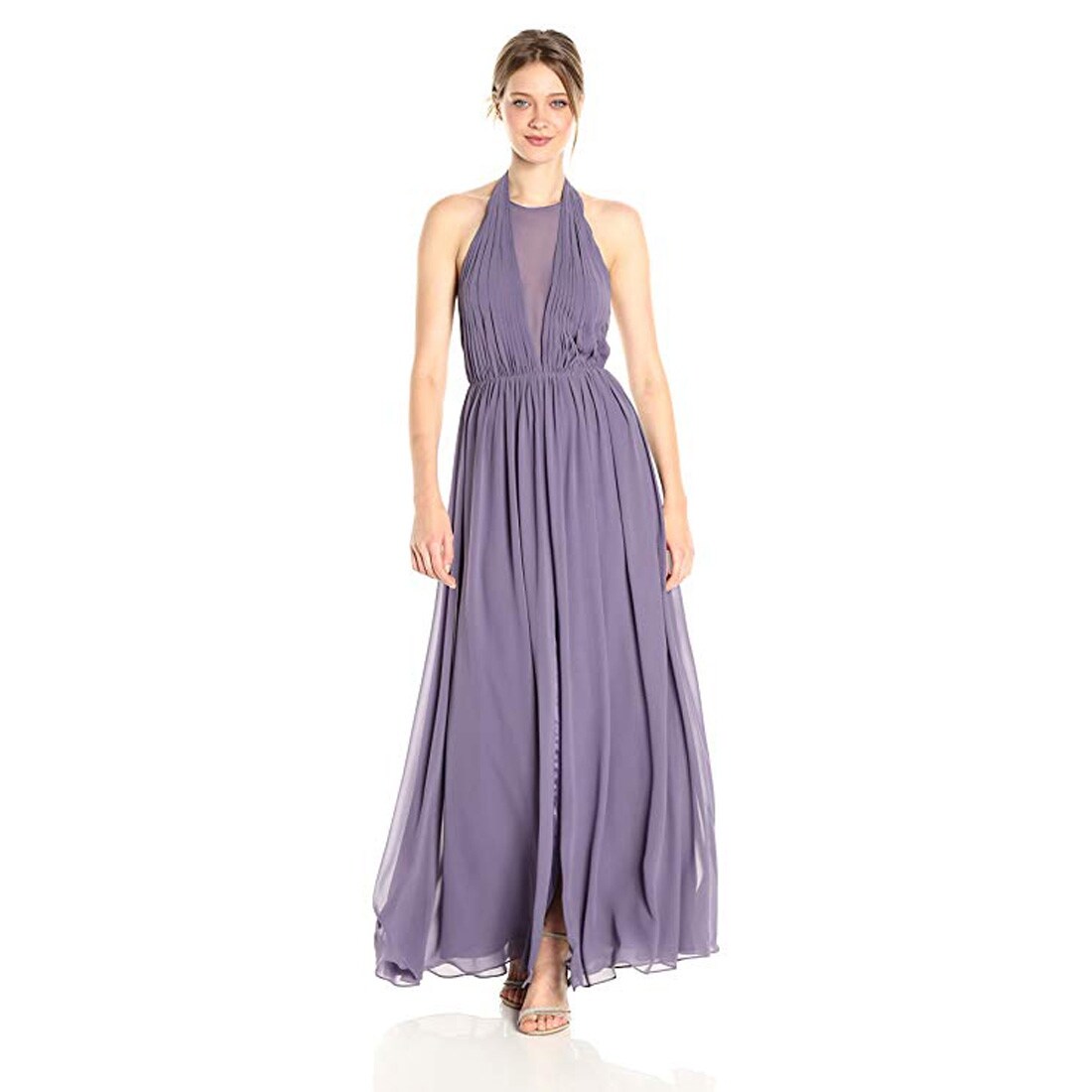 chiffon halter gown