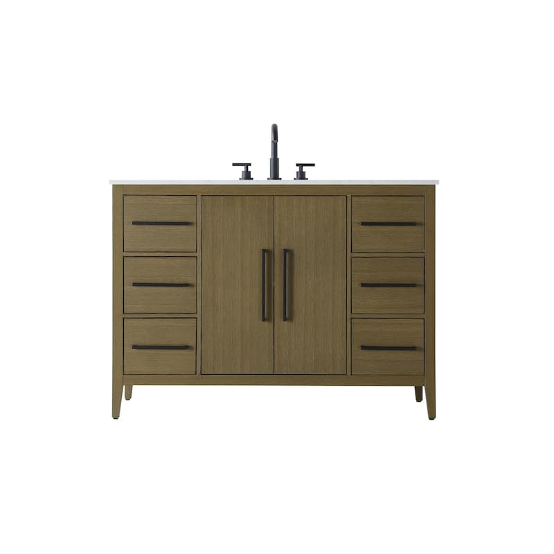Elegant Lighting VF29348 Millie 48" Free Standing Single Basin Vanity - Chestnut Brown