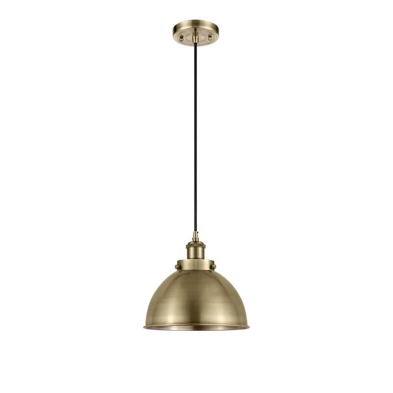 Innovations Lighting Ballston Urban - 1 Light Cord Hung Mini Pendant - Antique Brass