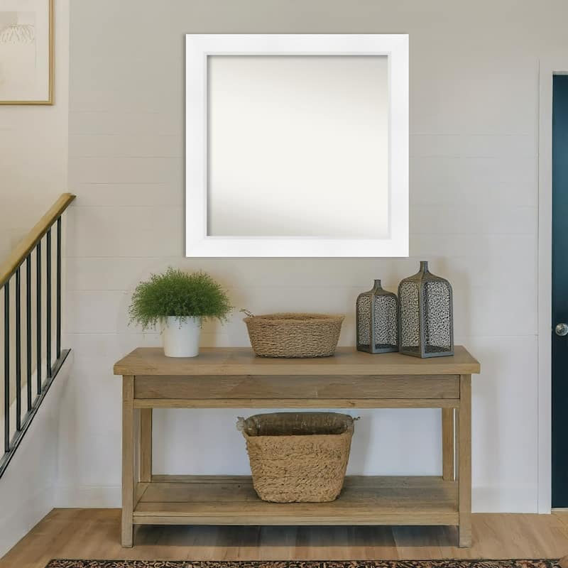Sloped Non-Beveled Framed Wall Mirror