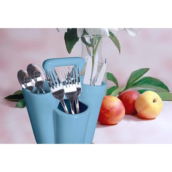 Shop Farmhouse Decor 4 Section Ceramic Silverware Holder