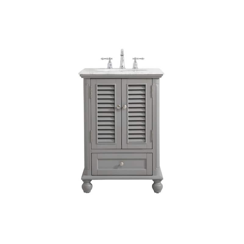 Elegant Lighting VF30524 Rhodes 24" Free Standing Single Basin Vanity - Grey