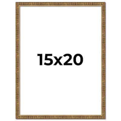 15x20 Frame Gold Solid Wood Picture Frame - Complete Modern Photo