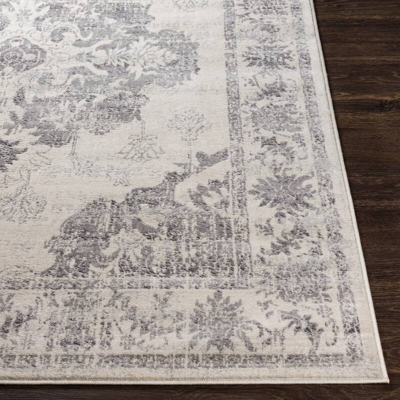 Livabliss Clairee Distressed Medallion Area Rug
