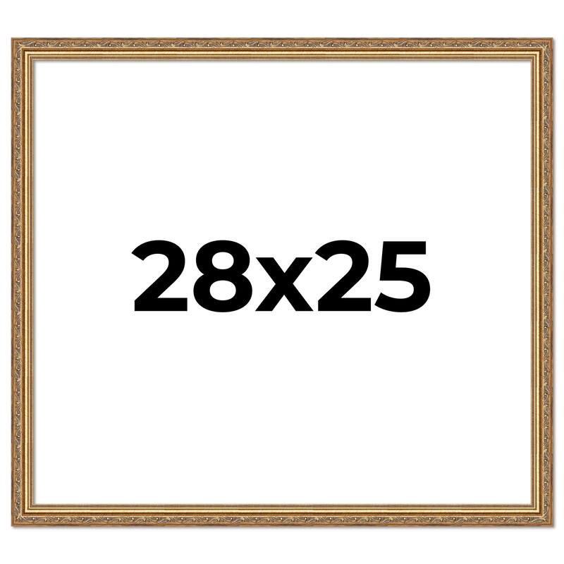 28x25 Frame Red Solid Wood Picture Frame Width 1.75 Inches | Interior Frame Depth 1 13/16 Inches