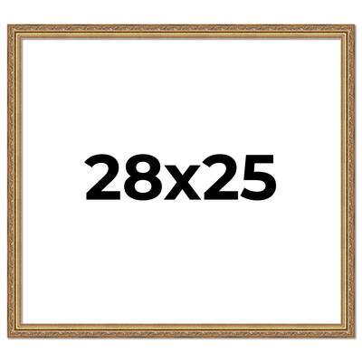 28x25 Frame Red Solid Wood Picture Frame Width 1.75 Inches | Interior Frame Depth 1 13/16 Inches