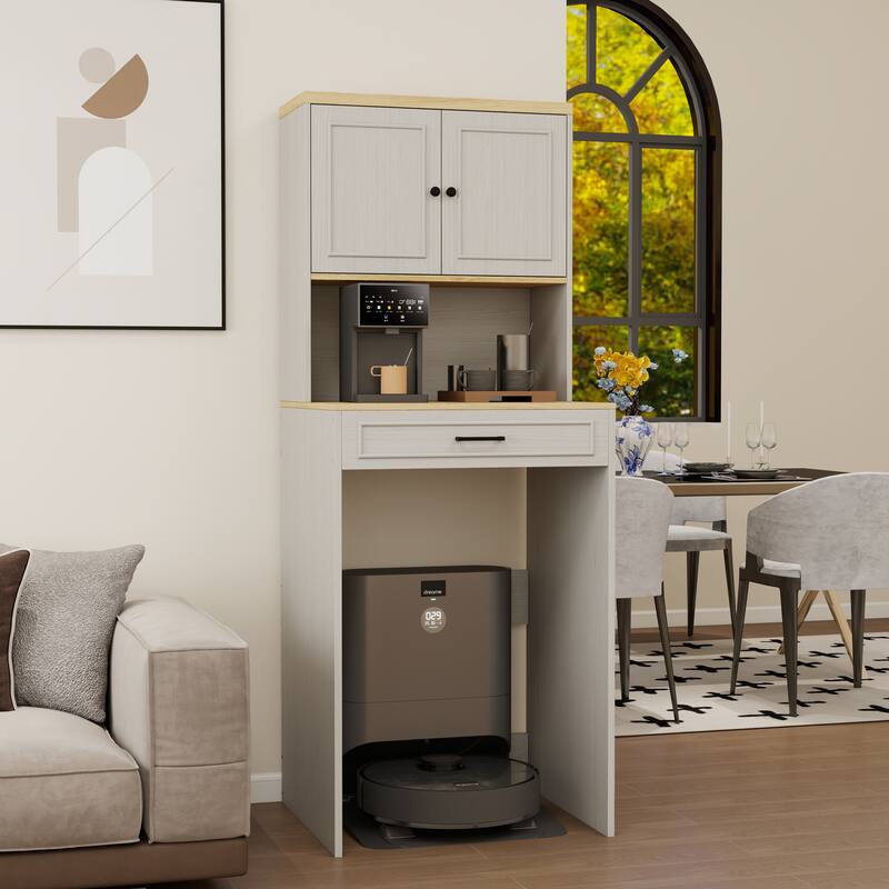 Anmytek Space Saving Storage Cabinet Laundry Washer Pedestal Kitchen Appliance Organizer