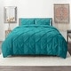 preview thumbnail 3 of 175, Nestl Pinch Pleat 3-piece Duvet Cover Set Teal - California King