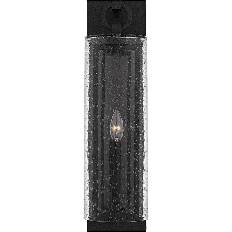 Redan 1-Light Stone Black Outdoor Wall Lantern