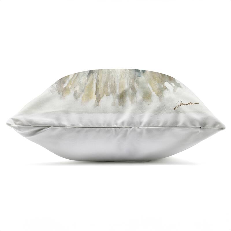 Stupell Neutral Rustic Abstract Flower Printed Outdoor Throw Pillow Design by Liz Jardine