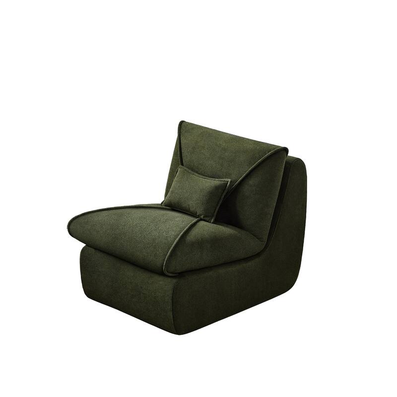 Modern Compressed Lounge Chair with Ottoman, Ideal for Small Spaces and Comfortable Seating