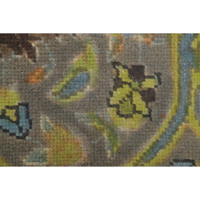 Hand Knotted Oriental 100% Wool Carpet Traditional Floral Oranges & Rust Tabriz Area Rug - 12' 10'' X 9' 10''