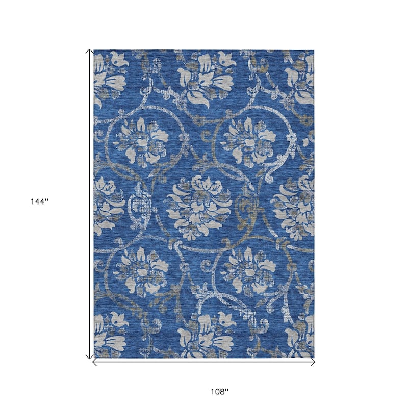 HomeRoots Floral Traditional Rectangle Outdoor Rug