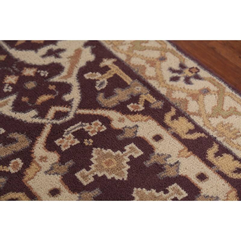 Oushak Oriental Runner Rug Handmade Red Wool Carpet - 2'6" x 9'10"
