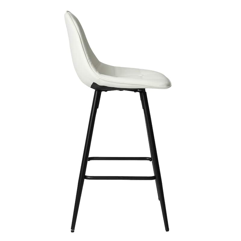 25.5 Inch 2-Piece Armless Bar Stool with Backrest and Adjustable Footrest Bar Stool for Dining Room, Living Room, Bar