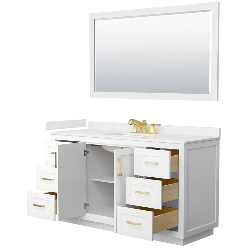 Wyndham Collection WCF292960S-QTZ-US3M58 Miranda 60" Free Standing