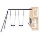 preview thumbnail 6 of 19, vidaXL Swing Set Outdoor Backyard Wooden Playground Equipment for Kids Age 3-8