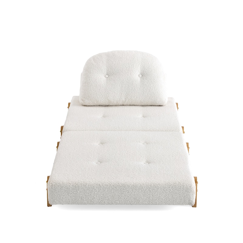 Christopher Knight Home - Lunessa Modern Upholstered Folding Ottoman with Backrest and Convertible Sleeper Design