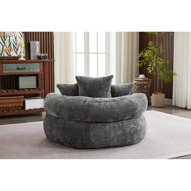 Round Bean Bag Chairs for Soft Chenille Cover