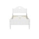 preview thumbnail 4 of 6, White Solid Wood Macaron Twin Size Toddler Platform Bed with Safety Rails