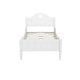 preview thumbnail 4 of 6, White Solid Wood Macaron Twin Toddler Platform Bed, Safety Rails, Kid-Friendly Height