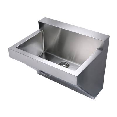 Whitehaus Noah's Wall Mounted Single Basin Stainless Steel Kitchen