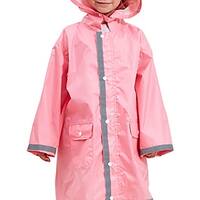 QZUnique Kids' Lightweight Hooded Raincoat Rainwear Reflective Poncho