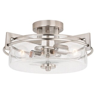 Vaxcel Lighting Addison 2 Light 15" Wide Semi-Flush Drum Ceiling - Bed ...