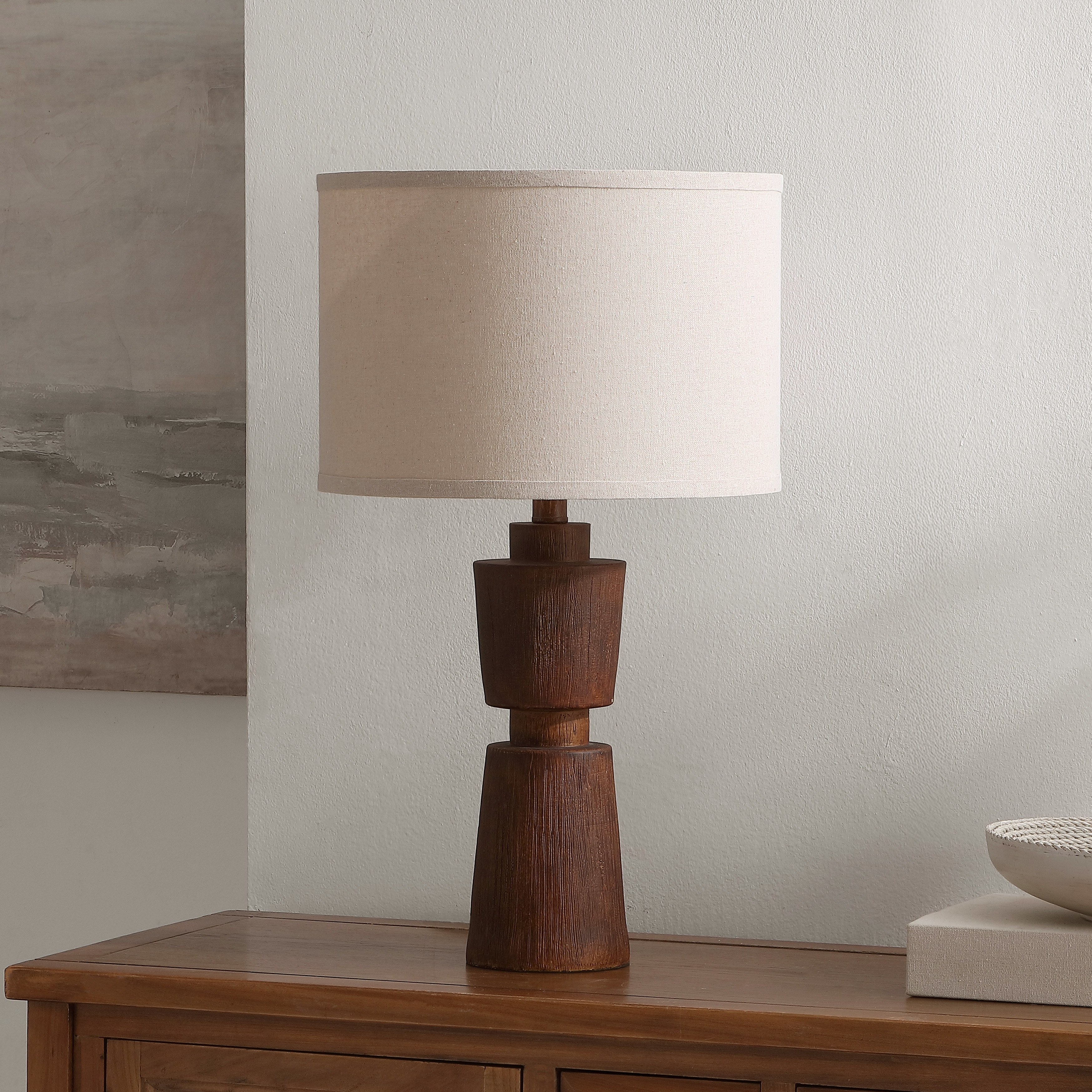 SAFAVIEH Nici 23-inch Resin Table Lamp (LED Bulb Included) - 13"W x 13"D x 23"H