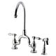 preview thumbnail 1 of 1, Kingston Brass Heirloom Bridge Kitchen Faucets with Brass Sprayer Polished Chrome