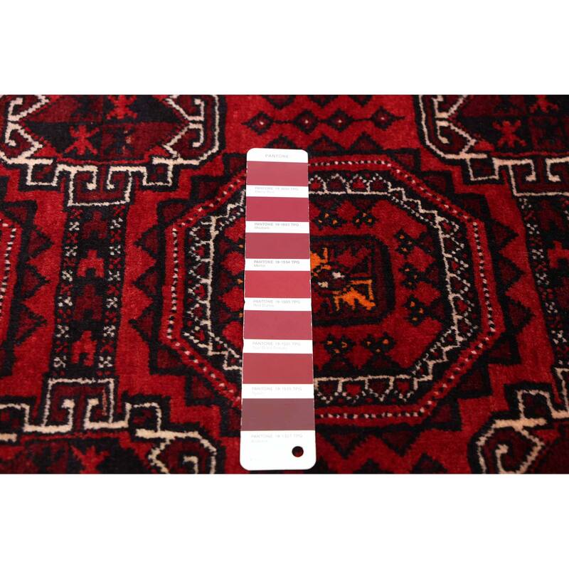 ECARPETGALLERY Hand-knotted Teimani Red Wool Rug - 3'5 x 6'7