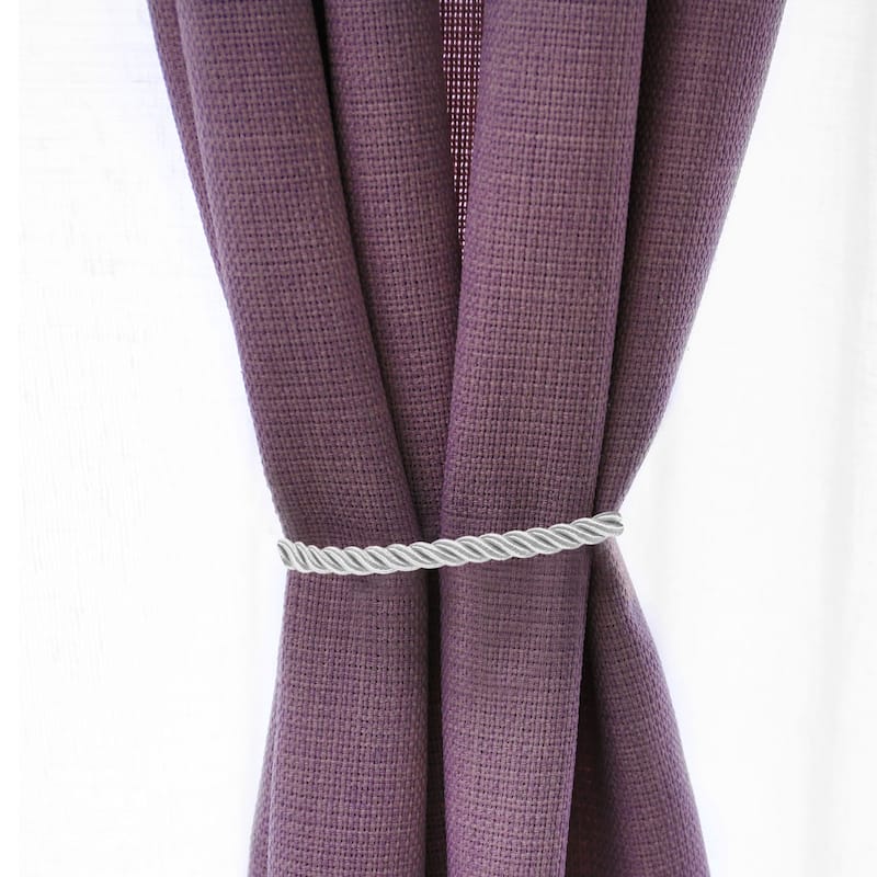 4pcs Curtain Tiebacks Ropes, Decorative Tie Backs with Hooks & Bolts