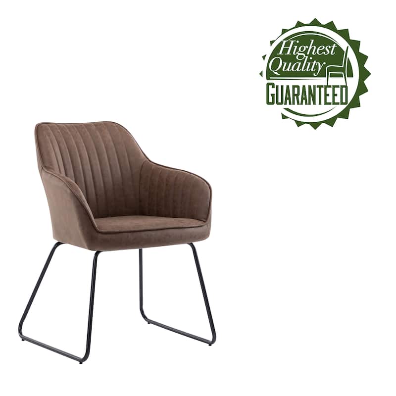 Porthos Home Kylo PU Leather Upholstered Dining Chair with Metal Legs