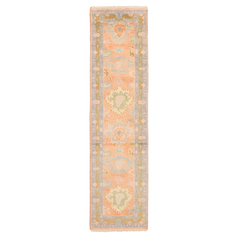 ECARPETGALLERY Hand-knotted Modern Oushak Copper Wool Rug - 2'6 x 9'11 - Copper - 2'6 x 9'11