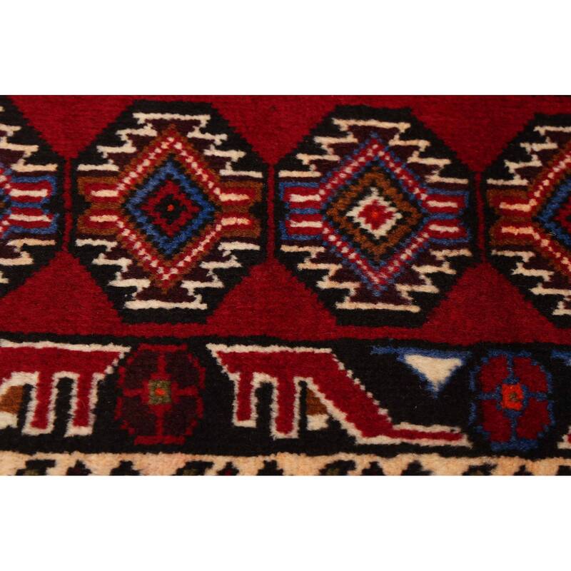 ECARPETGALLERY Hand-knotted Teimani Red Wool Rug - 3'5 x 6'3