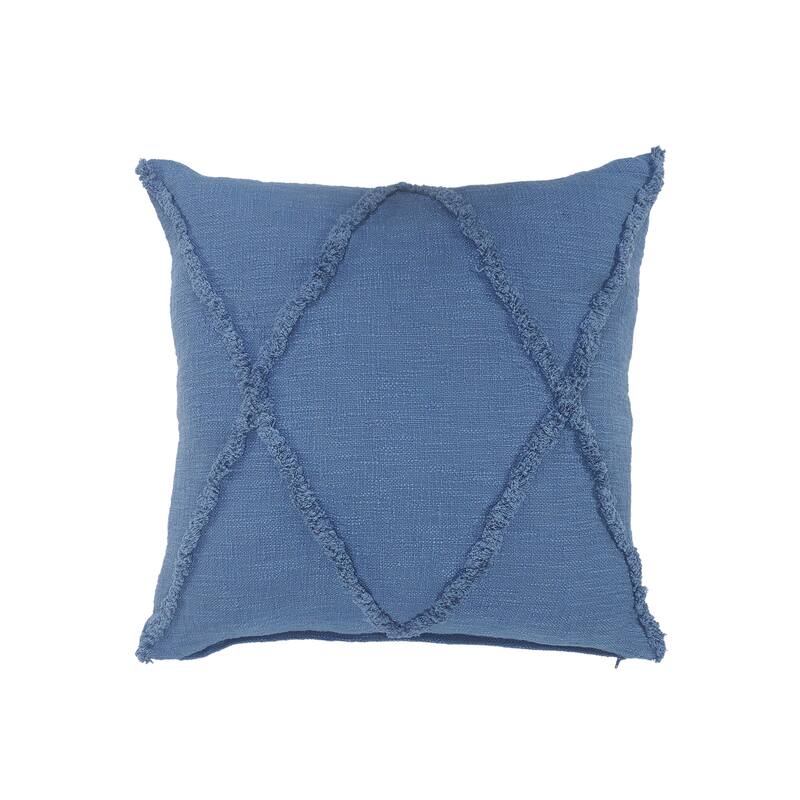 Heartham Set of 4 Contemporary Diamond Cotton Throw Pillow Covers, 20" x 20", 4 PCS (Covers Only) by Sevita